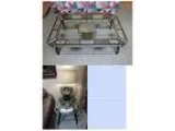 Beveled Glass Slate Tables and Lamps