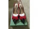 Brand New US size 7.5 J. Rene&Atilde&copy BlackRed Heels Pumps