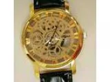 NEW Gold tone skeleton watch