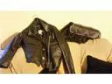 Leather jacket and Harley bag (Milwaukee)
