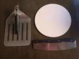 BBQ pizza stone plate spatula and cutter