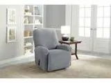 Serta 4 Piece Stretch Grid Recliner Slipcover Gray