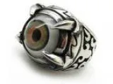 Men s Owl green Eye and Tiger Claw Biker Ring-sz 12 (Milwaukee)