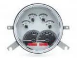 1949-50 Chevy Car VHX System Silver Face - Red Display
