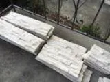 Quartz look layered feature tiles