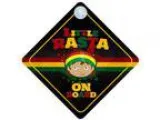 Little Rasta On Board Car Sign New Baby  Child Gift  Present  Ba