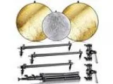 Neewer&Acirc&reg Three Collapsible GoldSilver Panel Reflectors K