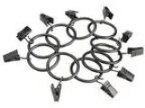 20 Packs Metal Chrome 1.5&quotinch Shower Curtain Clips Rings Wi