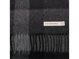 Burberry Men s Charcoal Gray Mega Check 100% Cashmere Scarf