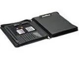 Premium Leather Organizer Padfolio with Folding Center Panel for