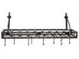 Old Dutch International Wall-Mount Bookshelf Pot Rack with 8 Hoo