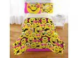 Emoji Reversible Microfiber Girls Comforter - Twin