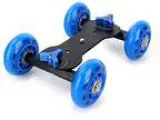 Yosoo Mini 4 wheel Mobile Rolling Slider Desktop DSLR Camera Cam