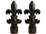 Urbanest Set of 2 Fleur de Lis Lamp Finials 3-inch Tall Antique 