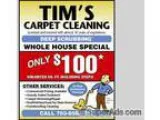 Carpet Cleaning 100 Whole House special