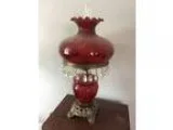 Vintage magnificent &quotGone With The Wind&quot ruby glass banq