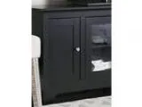 Walker Edison 53&quot Wood TV Stand Console with Storage Black