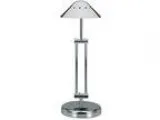 V-LIGHT Halogen Desk Lamp with 3-Point Adjustable Arm Black Chro