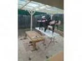 Tables and garden chairs