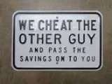 WE CHEAT THE OTHER GUY . . . . (Mukwonago)