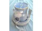 Blue Checkered Lamp Shade with Bow and Trim Small Lampshade 7&qu