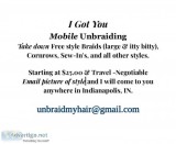 Mobile unbraiding / extension take down
