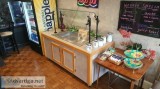 Salad bar custom made with thick glass s