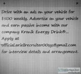 Put our company adverts on your vehicle