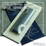 Royal velvet scroll wedding invitations