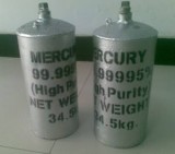 Silver liquid metallic mercury