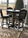 PATIO TABLE AND STOOLS