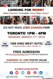 TORONTO JOB FAIR - MARCH 11TH 2019
