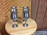 Pewter wine goblets