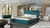 Button-Tufted Neptune Bed includes mattress