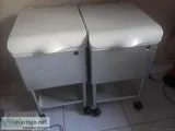 Pair of Rolling File Cabinets