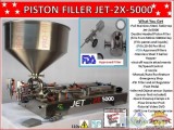 Jet-2x-2500 Double Head -Piston Filler