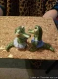 Cute Alligator Couple Figures