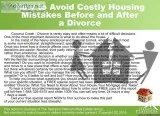 How to Avoid Costly Housing Mistakes Before and After a Divorce