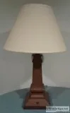 ANTIQUE BRONZE LAMP WITH SHADE