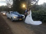 Enter the Wedding Venue in Specially Modified Mustang