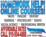 ONLINE HOMEWORK HELP FOR STUDENTS - OVER 35 COURSES