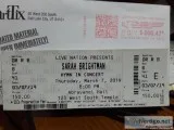Sarah Brightman HYMN Concert Ticket