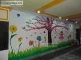 Art and cartoon wall designs in Adilabad