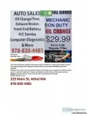 Get a quality oil change and vehicle check-up