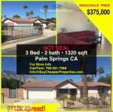 Hot Deal Palm Springs CA 118K spread