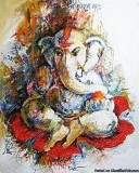 Lord Ganesh 8 - Handpainted Art Painting