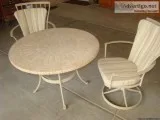 patio or kitchen table with 2 chairs