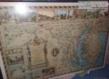 Large Glass Maryland Map