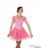 Latest Skating Dance Dress in Red Pink Shades for Girl 10-12