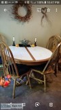 DINING TABLE CHAIRS and HUTCH